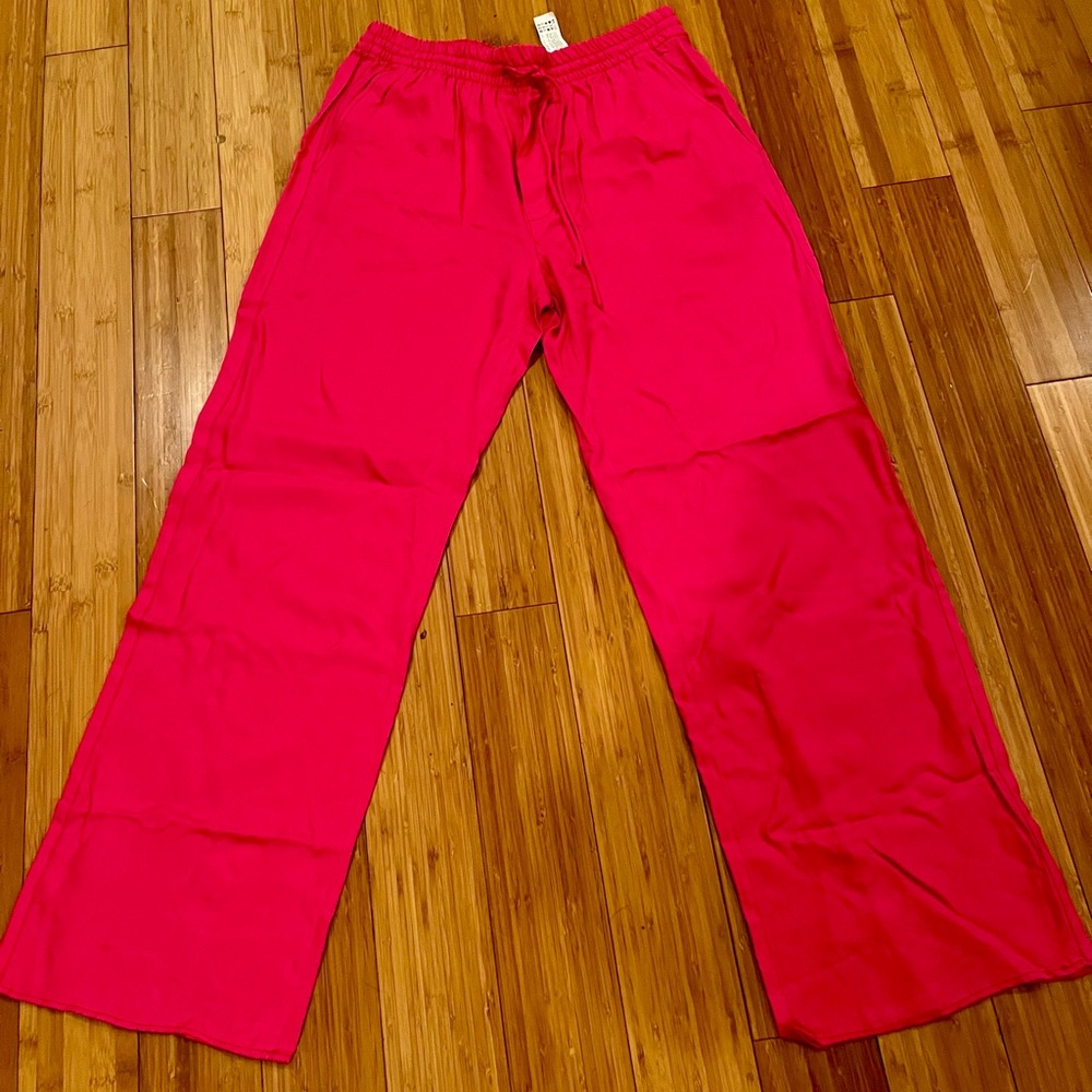 Pink wide leg Zara flowy pants